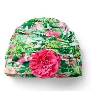 Janie and Jack Little Girl Recycled Tropical Floral Swim Headwrap Toddler 2T-3T